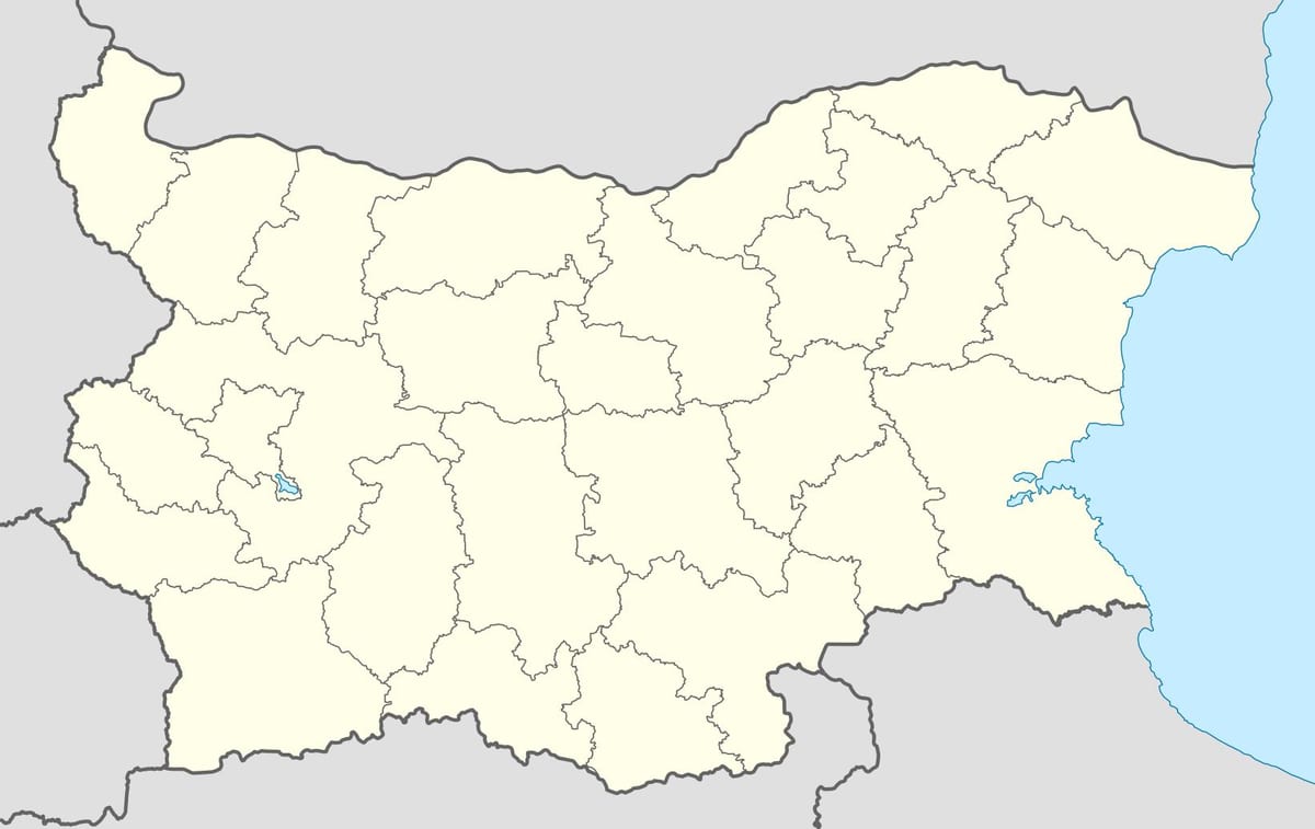 mapa Bugarska mapu vektor