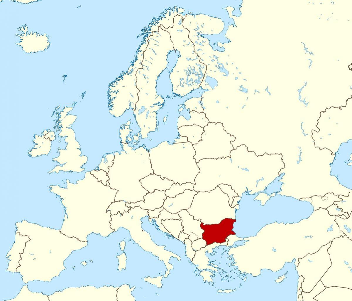mapa pokazuje Bugarska