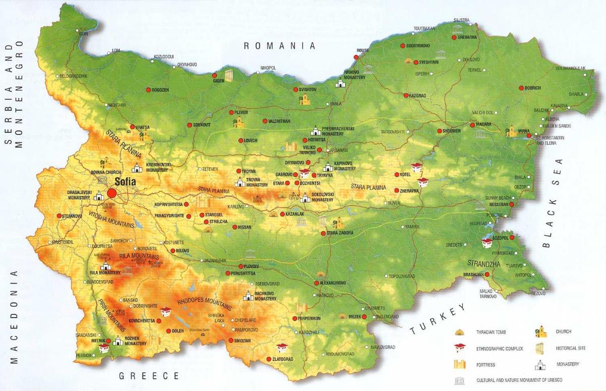 Bugarske planine mapu