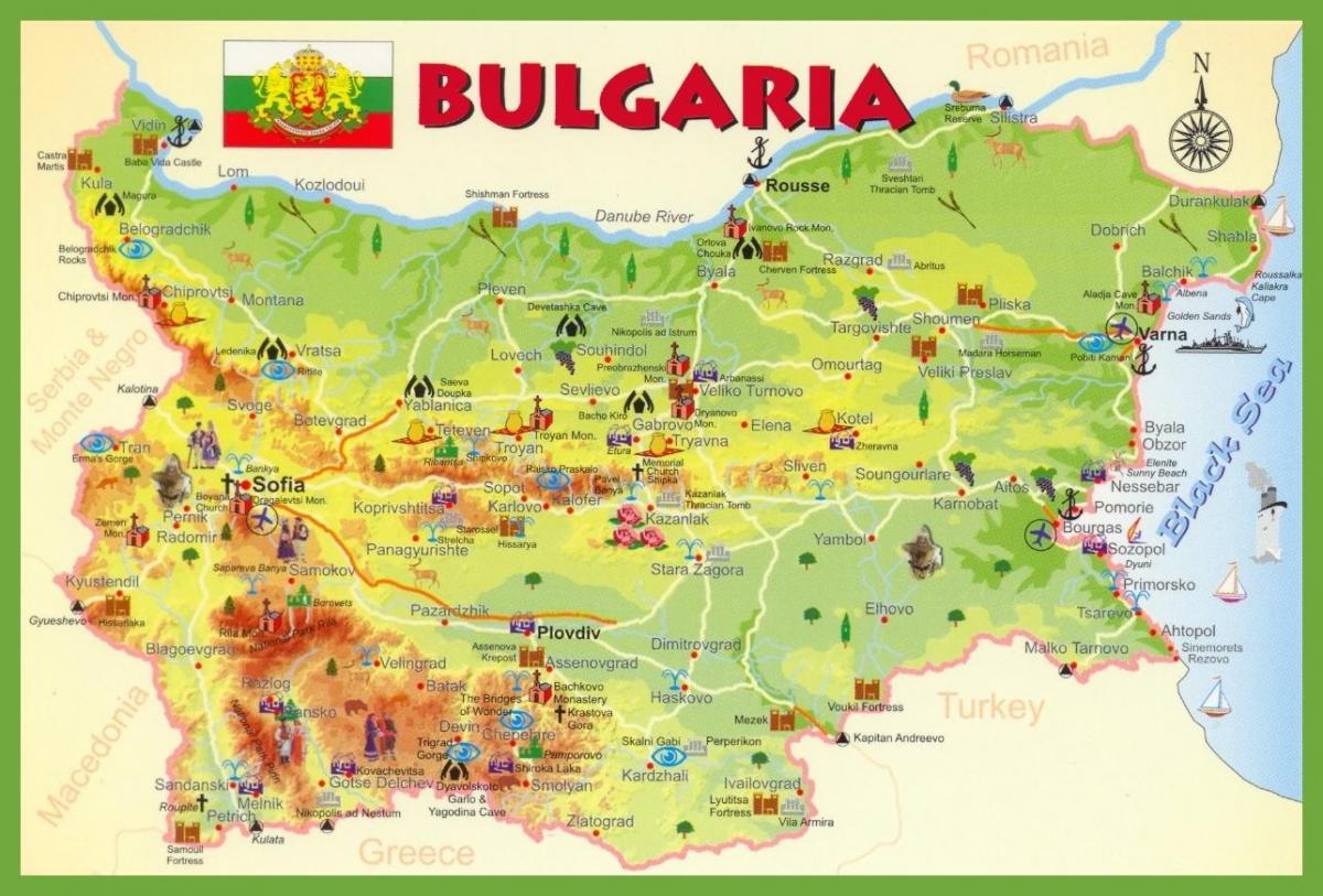 Bugarsku u razgledanje mapu