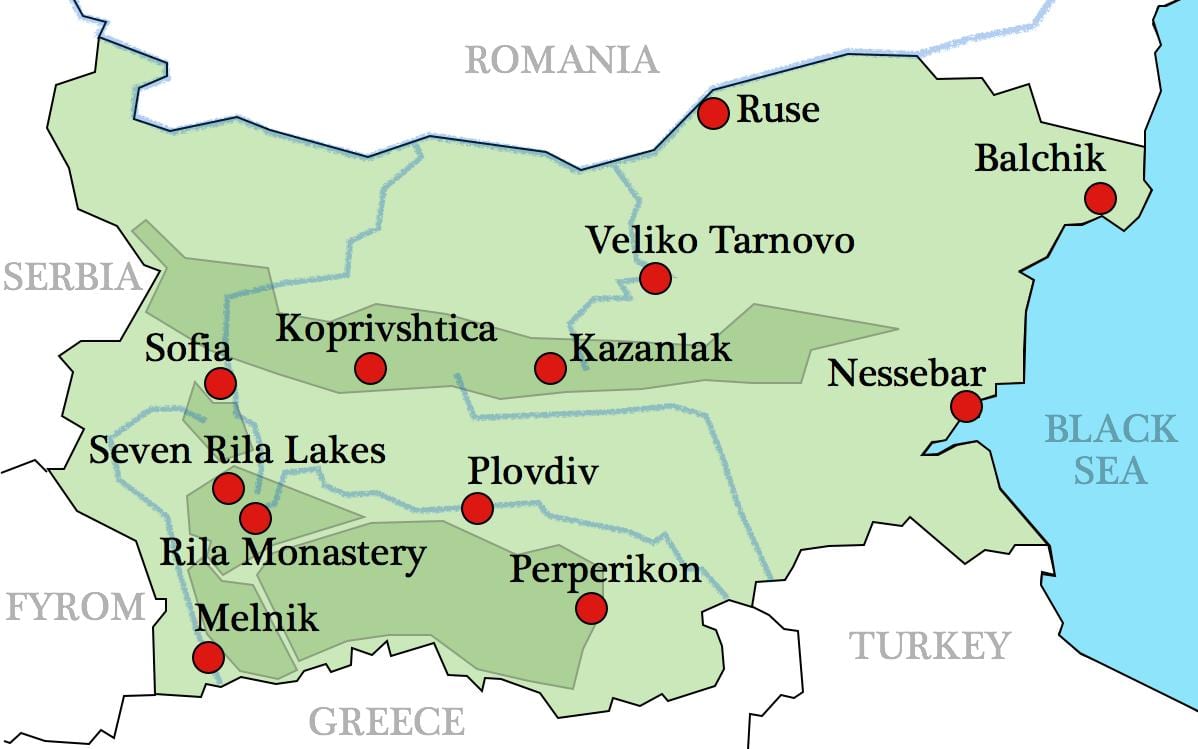 karta iz bugarske manastira