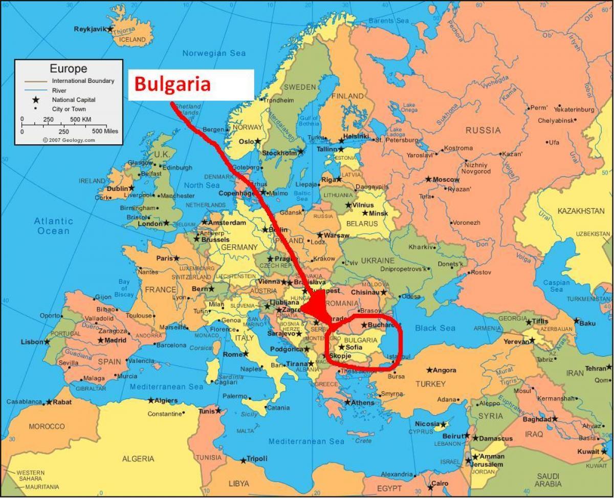 mapi Bugarsku u okruženju