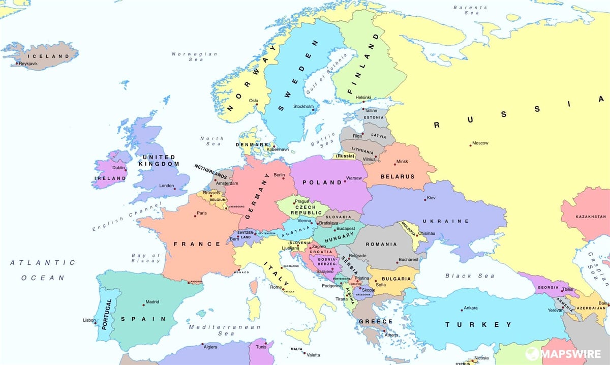 kartu europe pokazuje Bugarska