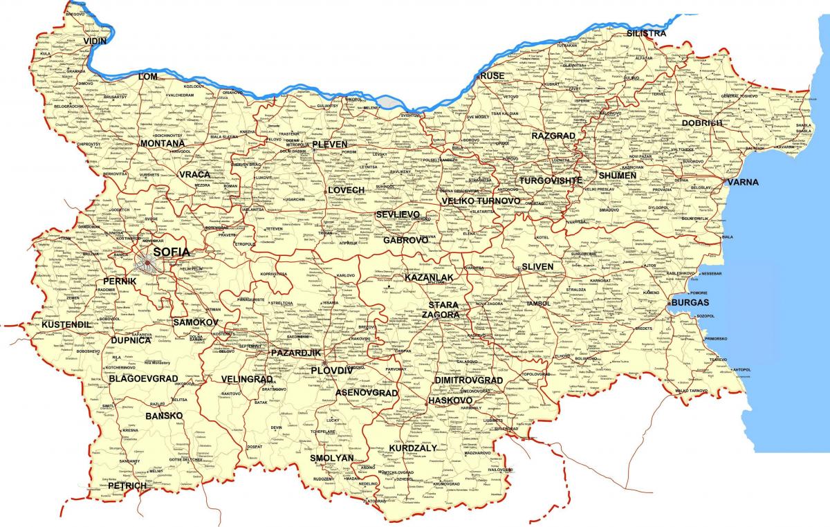 Bugarska zemlji mapu