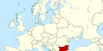 Svijet mapa pokazuje Bugarska