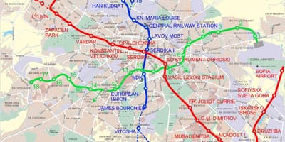 Mapa Bugarska metro