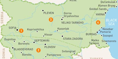 Bugarska regionima mapu