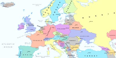 Kartu europe pokazuje Bugarska