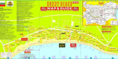 Turističke mapu sunčano plaži Bugarska